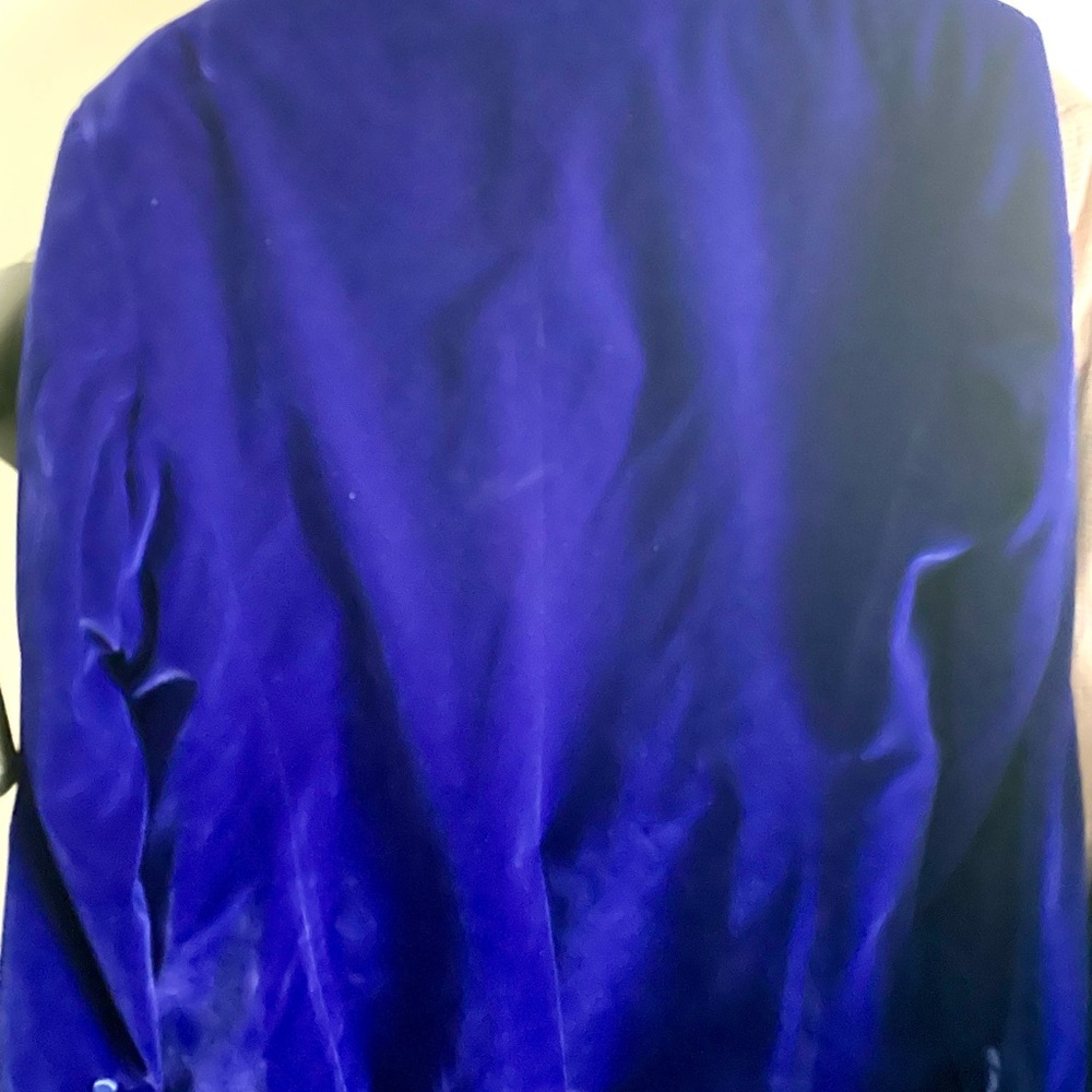 Men's Elegant Blue Velvet Blazer